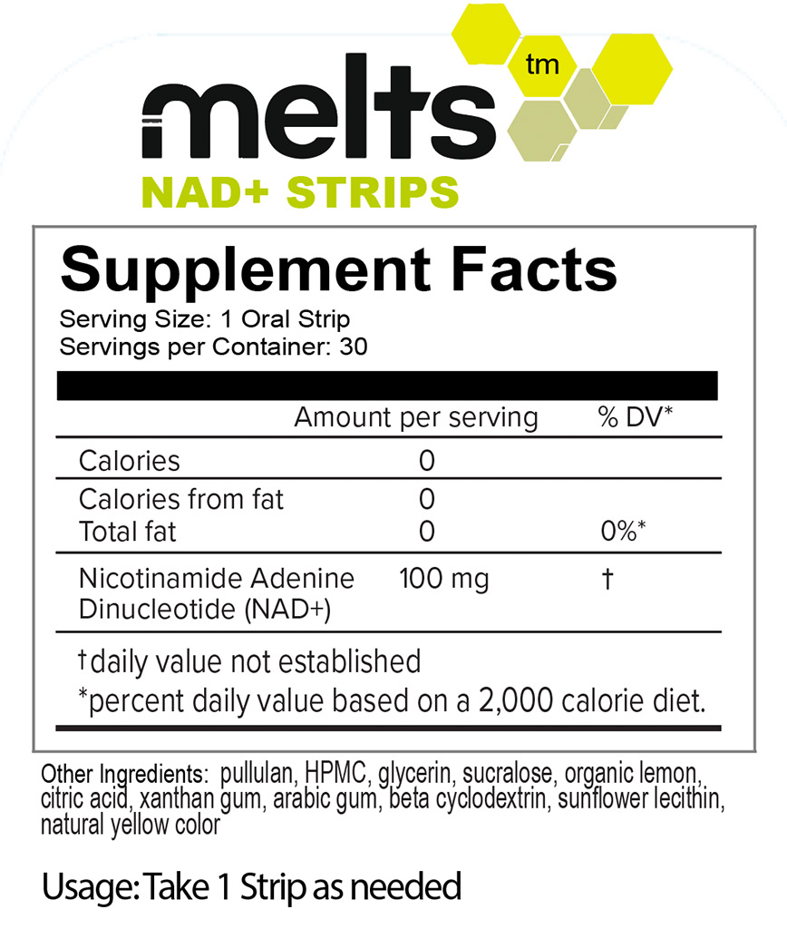 Image of the Melts™ NAD+ Supplement Panel
