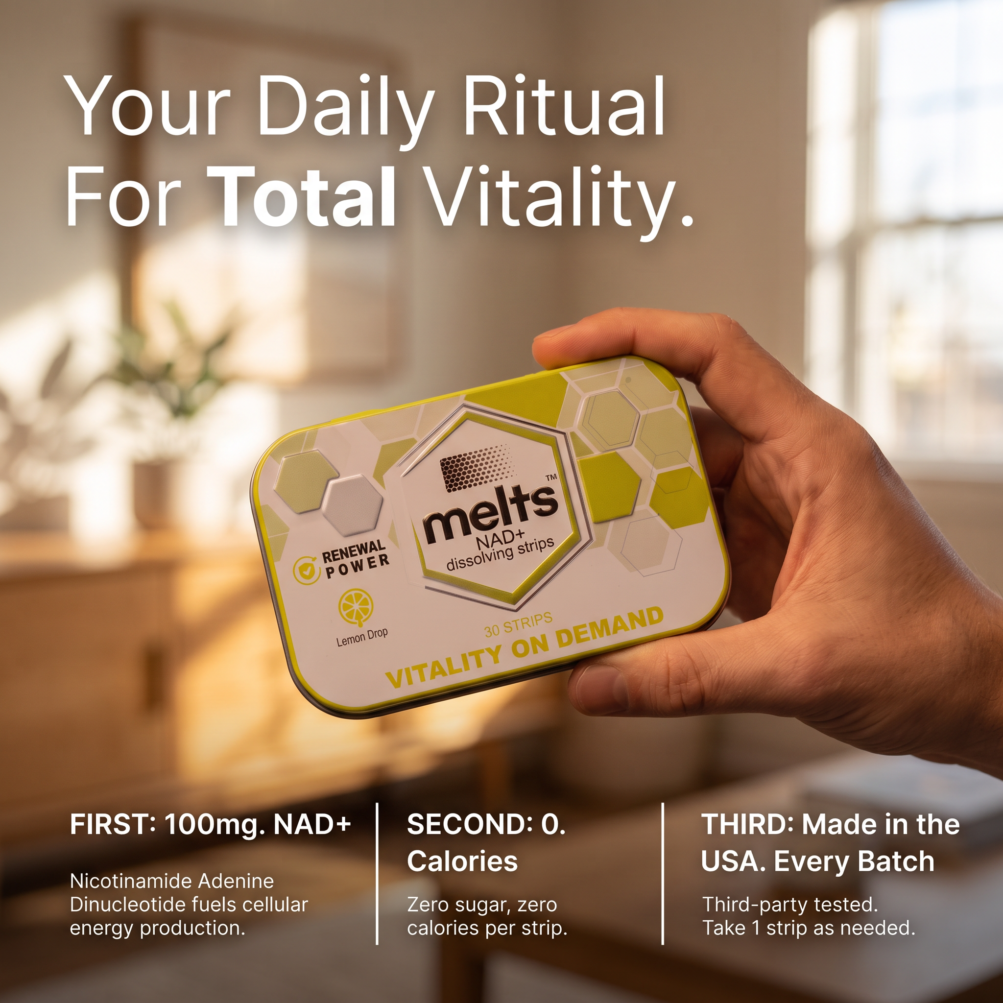Melts™ NAD+ Strips | Healthy Aging & Cellular Health