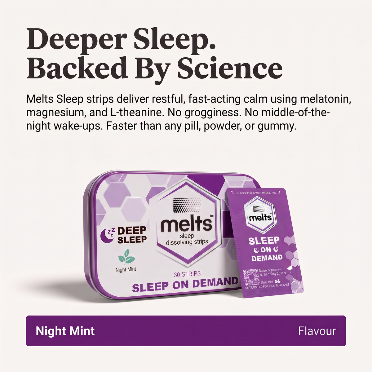 Melts Sleep™ Strips | Rest & Recovery