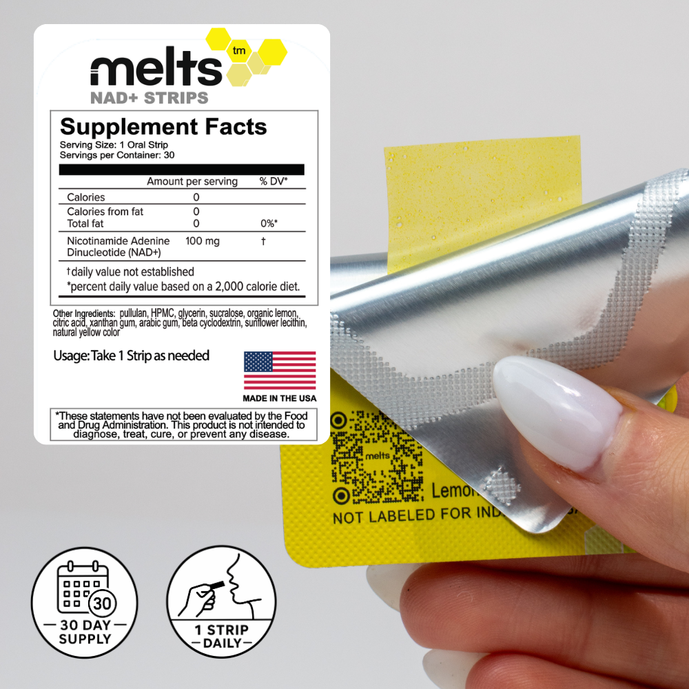 Melts™ NAD+ Strips | Healthy Aging & Cellular Health