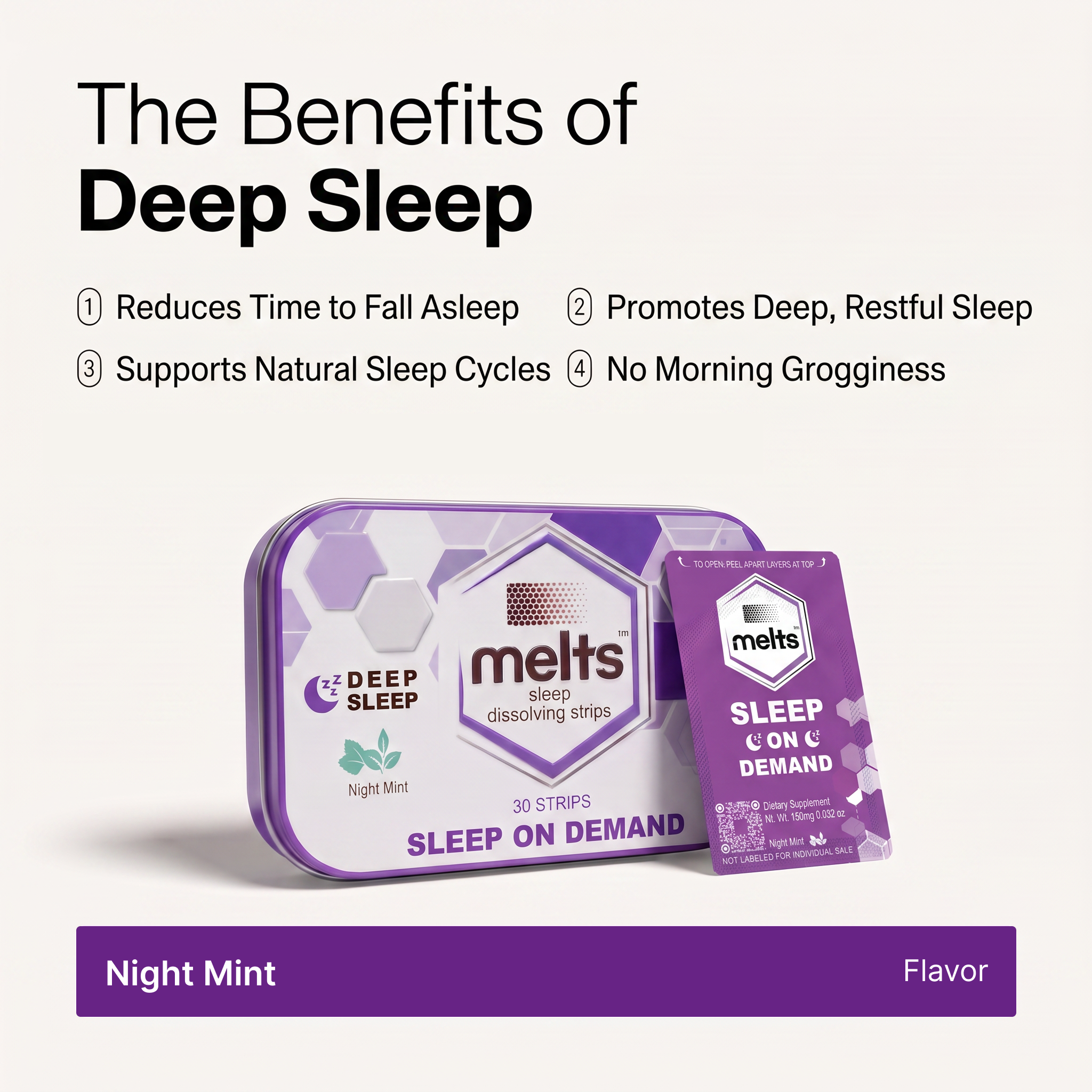 Melts Sleep™ Strips | Rest & Recovery