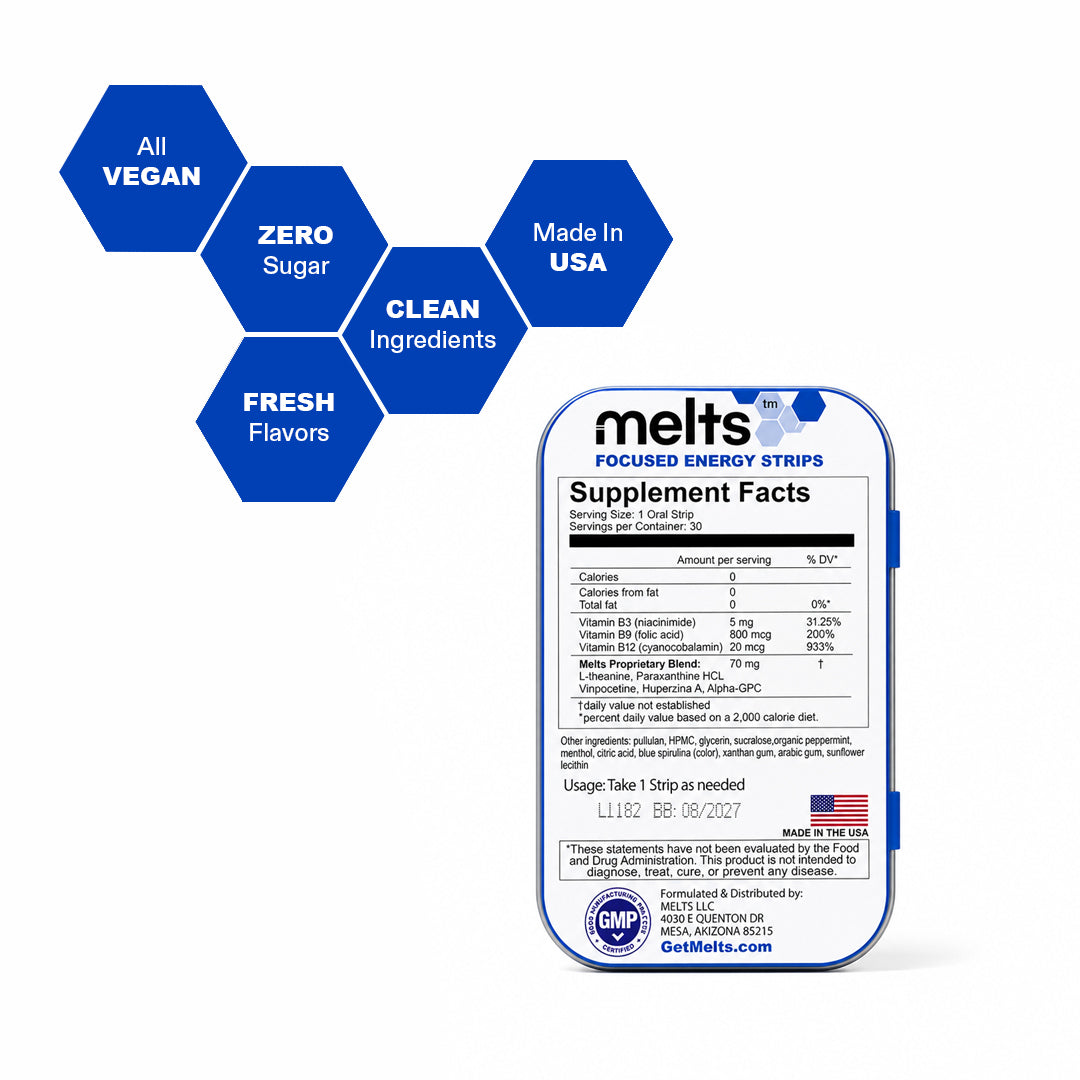 Melts™ Brain Fuel Strips | Focus, Clarity & Mental Energy