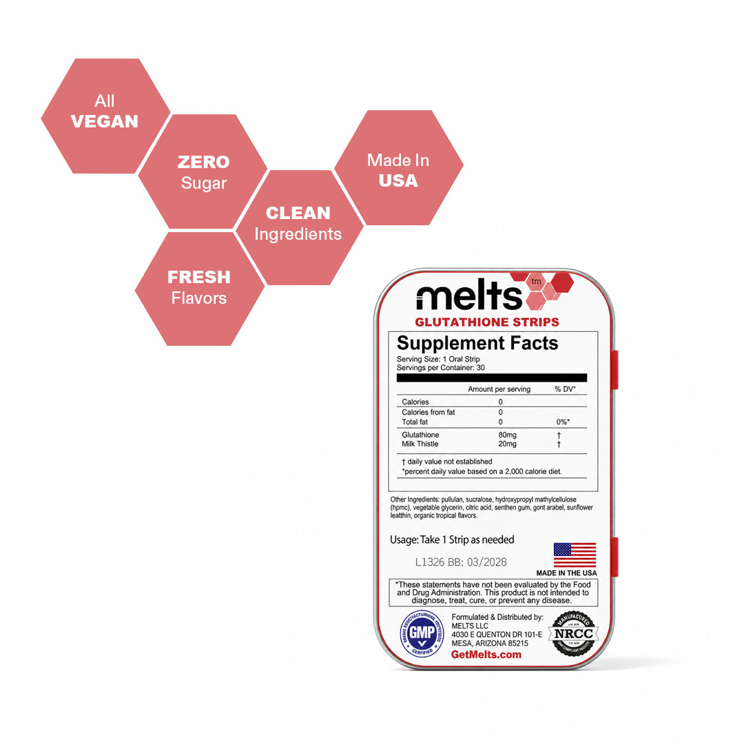 Melts™ Glutathione Antioxidant Strips | Master Antioxidant