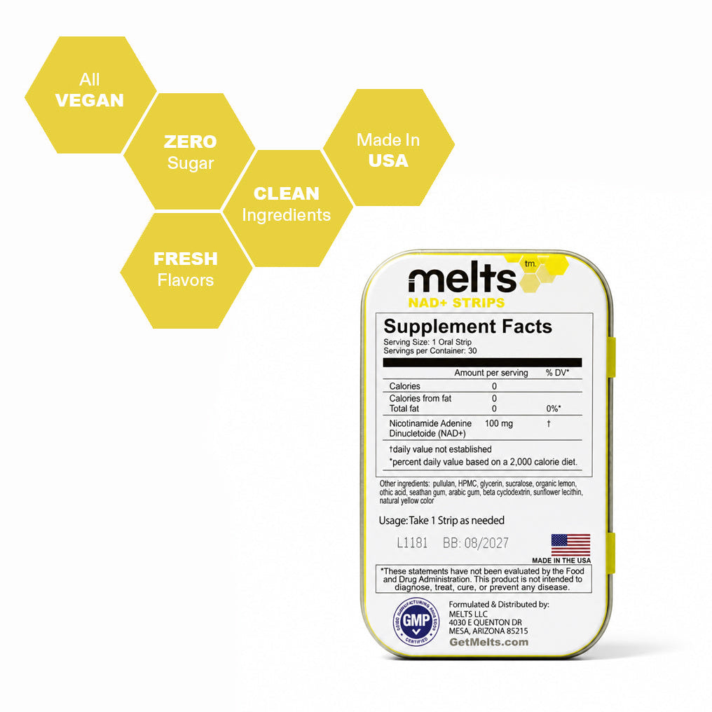 Melts™ NAD+ Strips | Promotes Cellular Energy & Healthy Aging