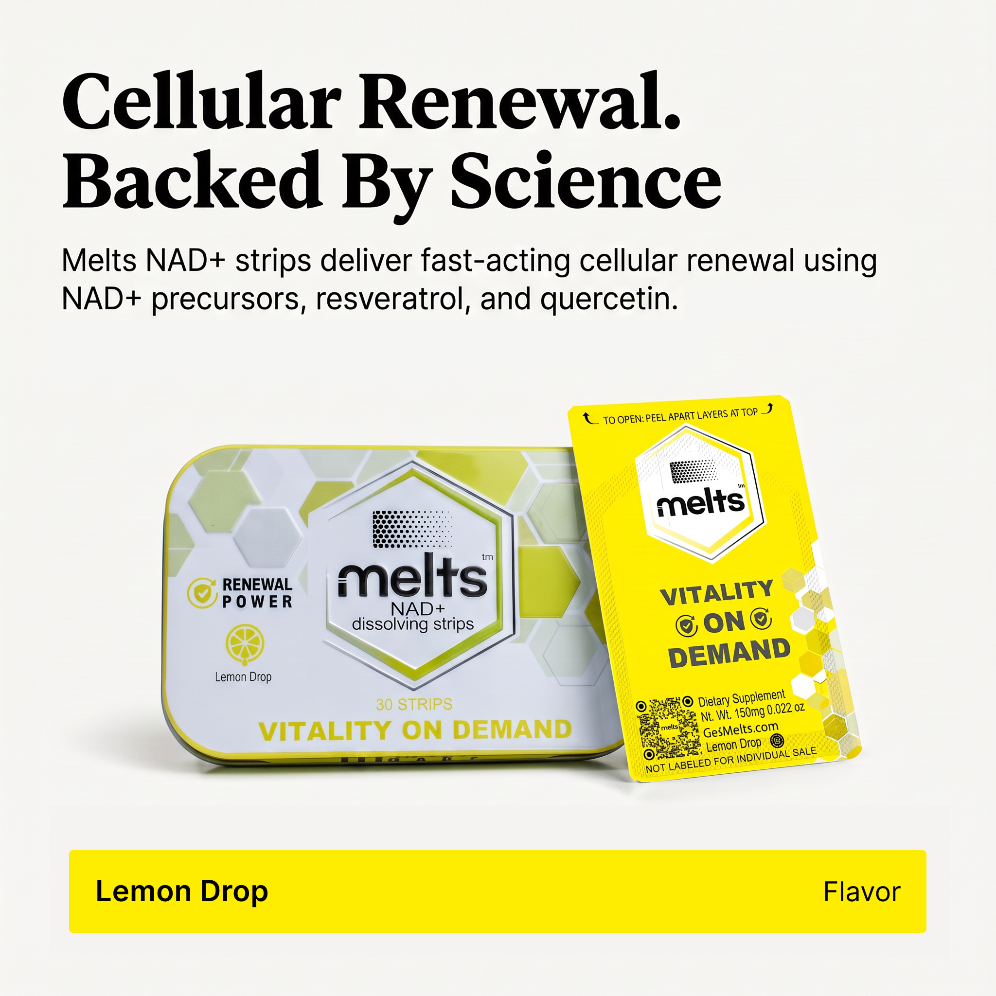 Melts™ NAD+ Strips | Healthy Aging & Cellular Health