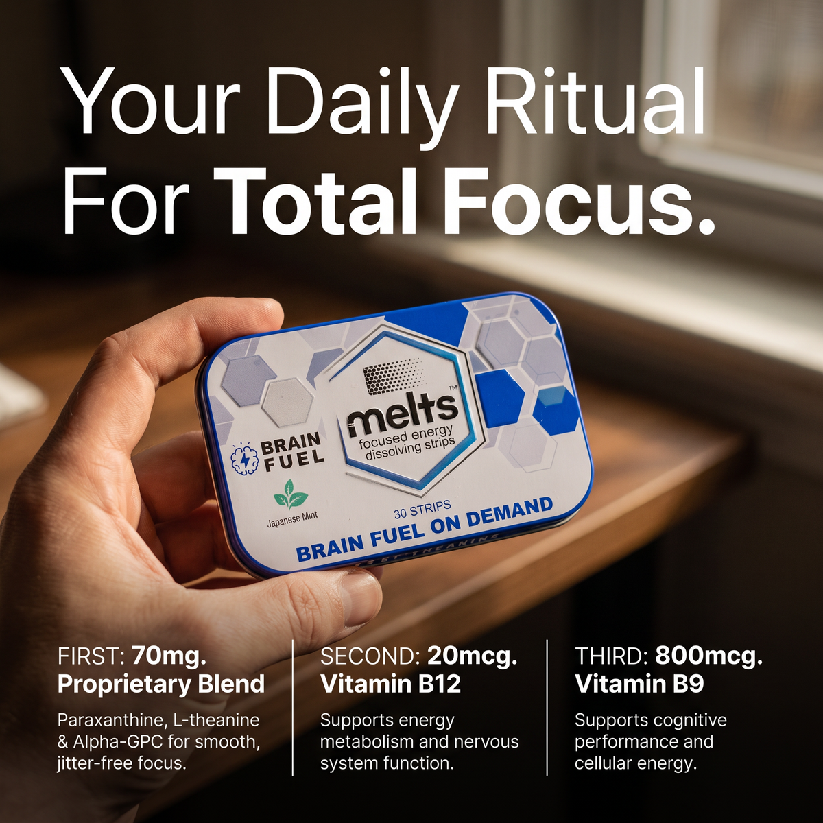 Melts™ Brain Fuel Strips | Focus & Clarity