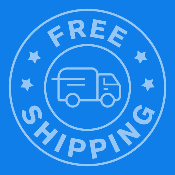 Free Shipping Image in Blue