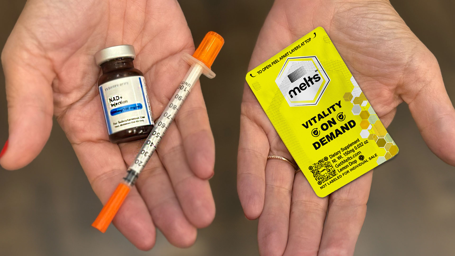 Melts NAD+ versus injections: convenience